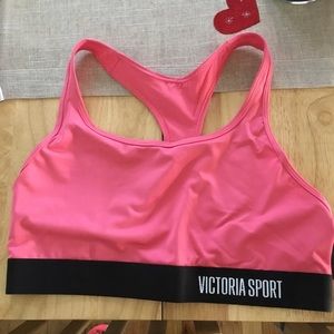 Victoria’s Secret Sports Bra Pink Large NWT